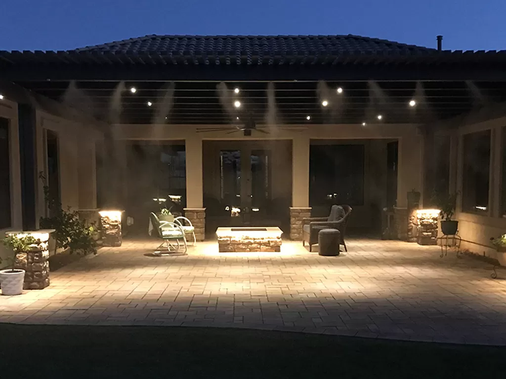 Residential Patio Bathed in Light
