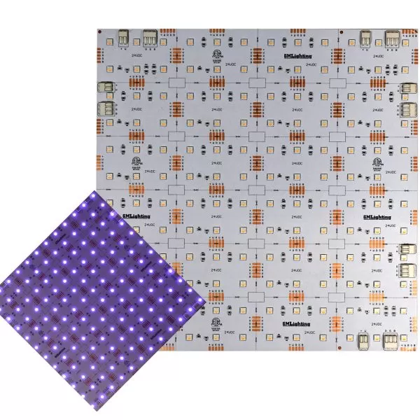 Lamina RGBW 24VDC Configurable Laminated Sheet 12×12